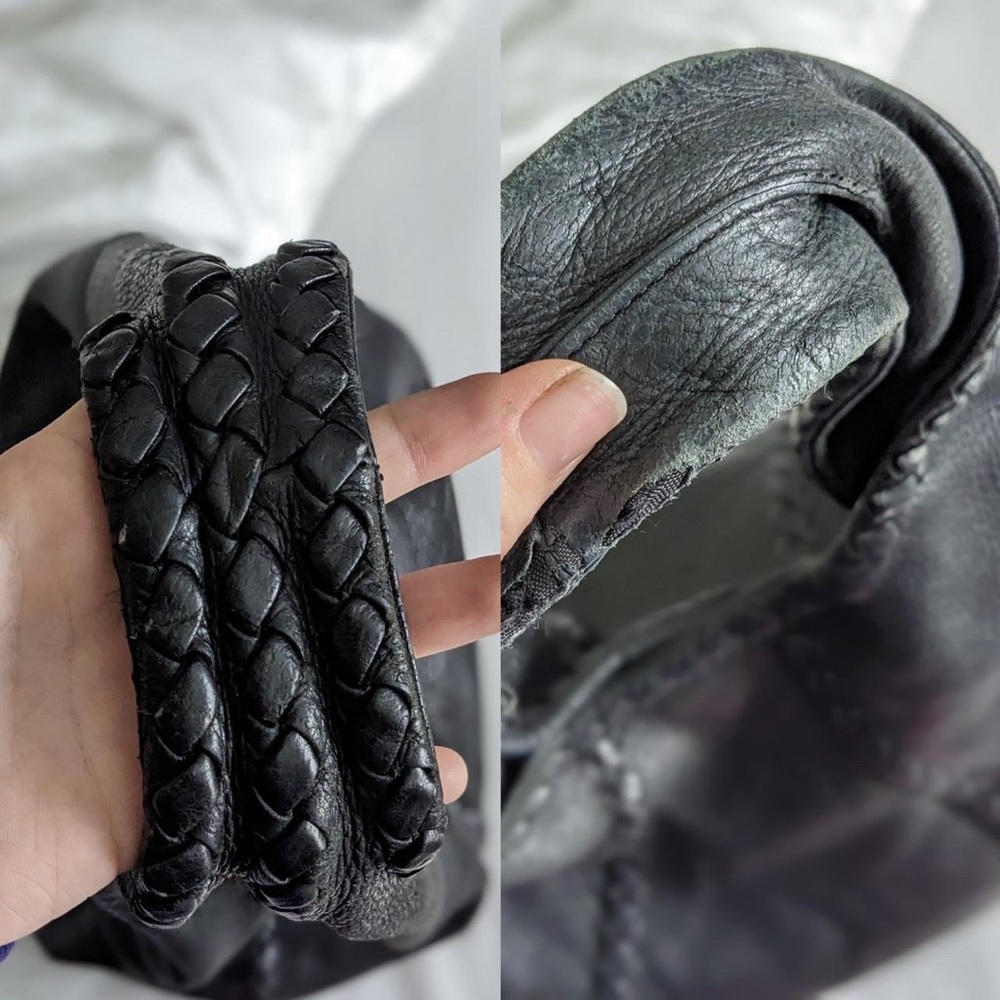 Authentic 2010 Bottega Veneta Large Intrecciato Cervo Hobo in black leather - Picture 4 of 8